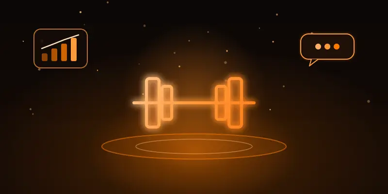Ilustração neon de academias e estúdios