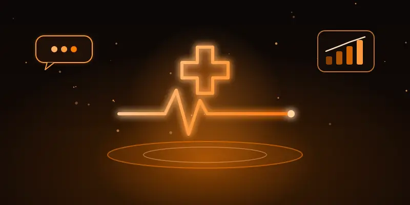 Ilustração neon de clínicas médicas