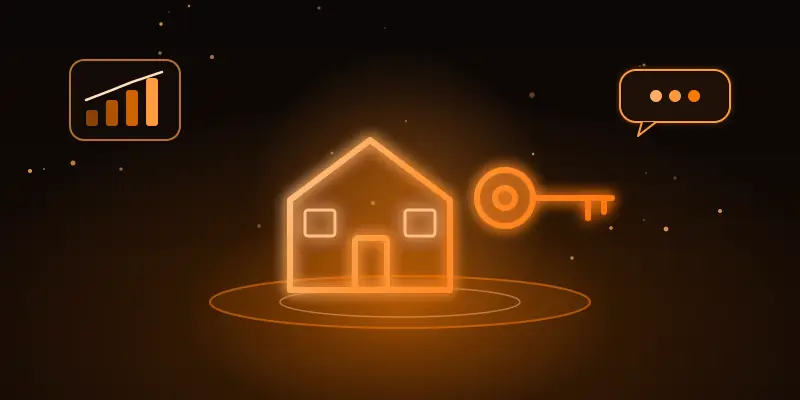 Ilustração neon de corretores de imóveis
