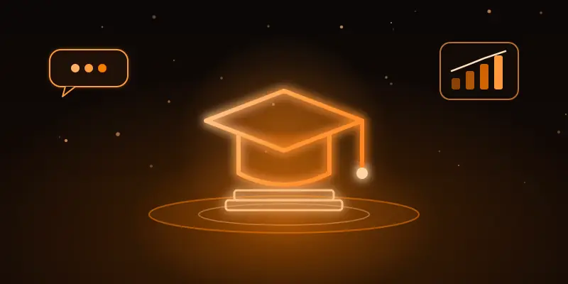 Ilustração neon de escolas e cursos