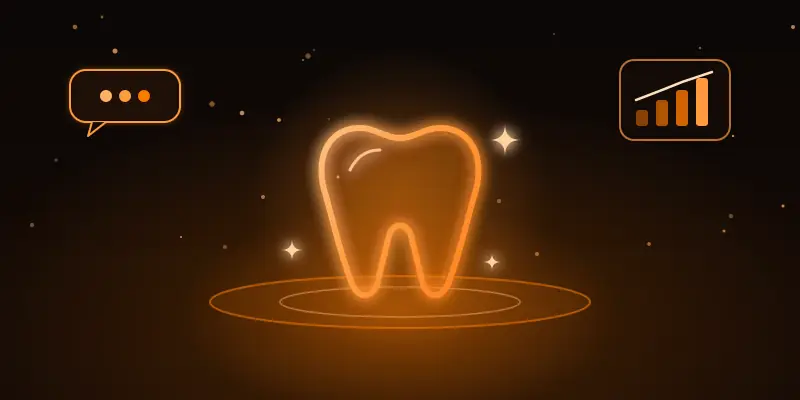 Ilustração neon de odontologia