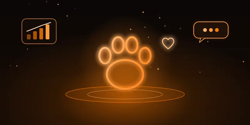 Ilustração neon de pet shops e veterinárias